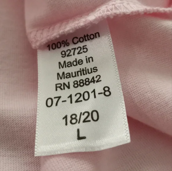 Woman Within Pink Cotton V-neck Pullover Tee Shirt Top 3/4 Sleeves Large 18/20 - Picture 6 of 6